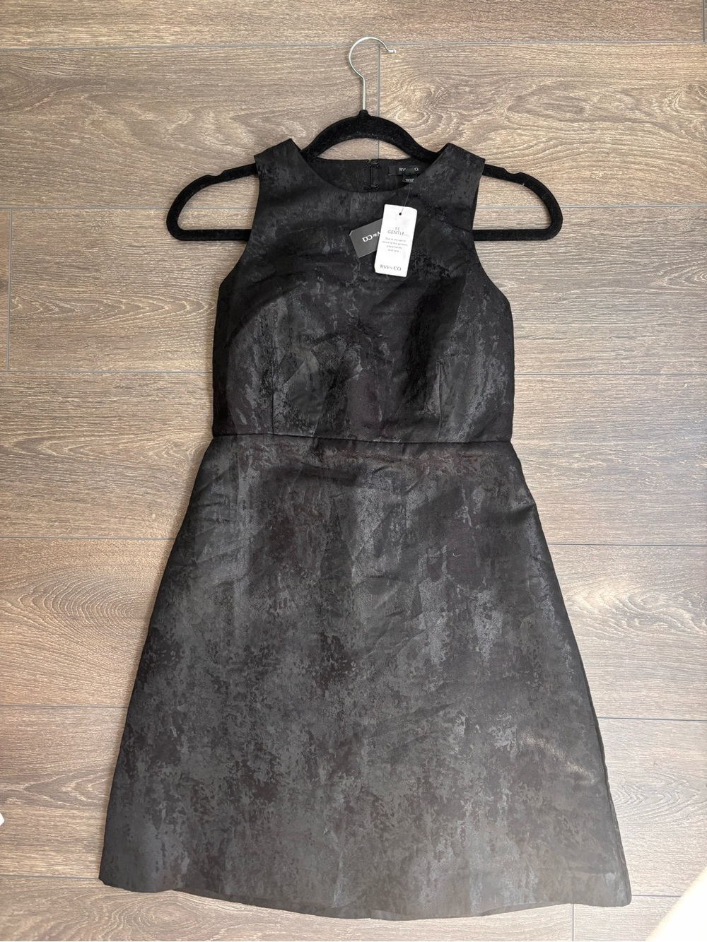 RW&CO. Black Jacquard Sleeveless Dress- Lined with Back Keyhole